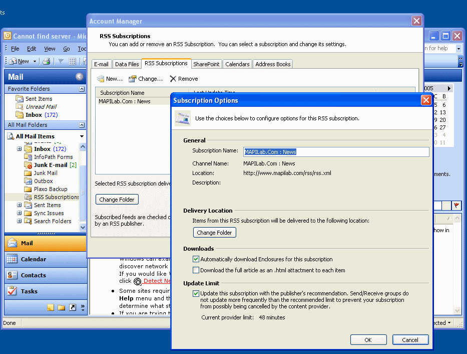Office12 RSS Subscriptions
