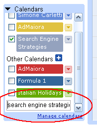 Cerca il calendario