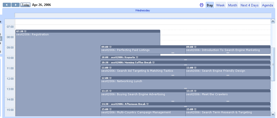Aggiungi il calendario