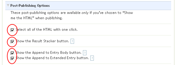 BFU Post-Publishing Options