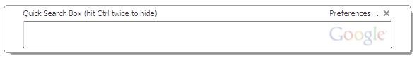Google Quick Search Box