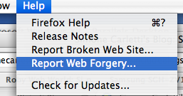 Firefox Report Phishing