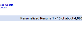 Google Personalized Results