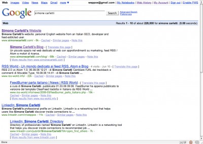 Risultati ricerca su Google per Simone Carletti