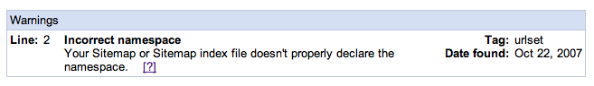 Incorrect Namespace