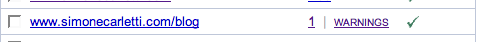 Errore in Google Webmaster Tool