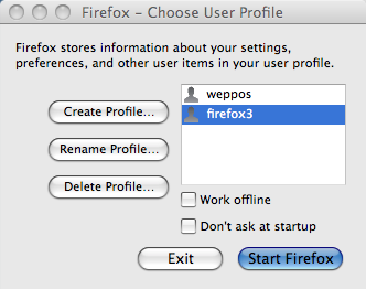 Firefox Profile Manager