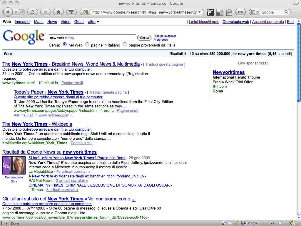 Google Stopbadware Bug (IT)