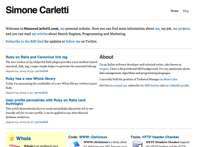 Site after restyling Site after restyling
