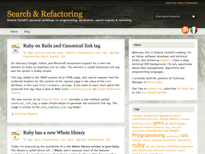 Site before restyling Site before restyling