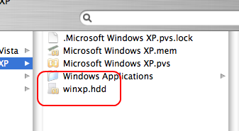 Parallels HDD